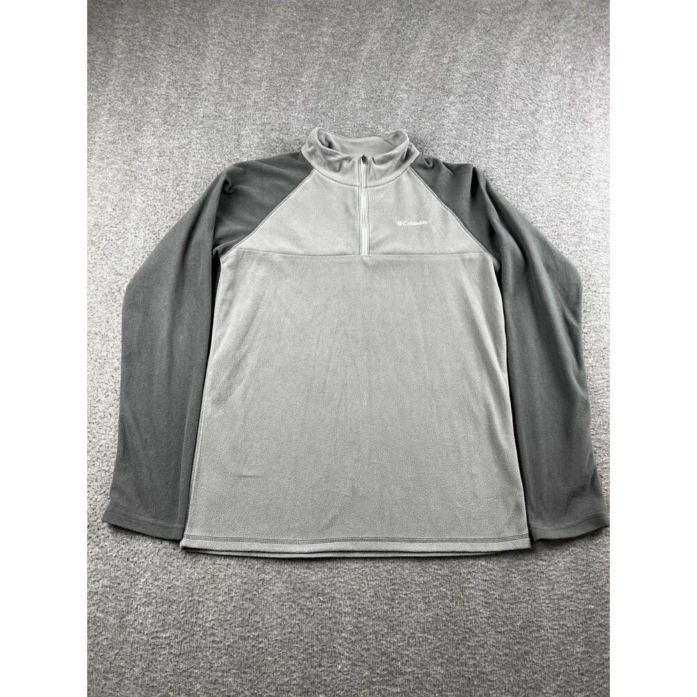 Columbia Womens Gray Fleece Quarter-Zip Pullover Small‎